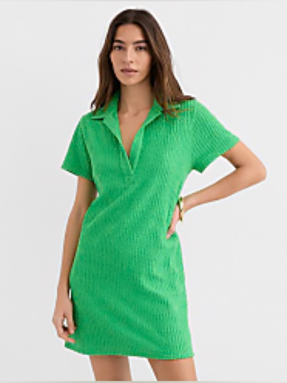 NWT Loft Beach green floral stripe terry mini dress sz sm
